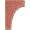 Ekena Millwork 1 3/4"W x 4"D x 6"H Clarksville Wood Vintage Decor Bracket, Salvage Red BKTWD02X04X06CVRD - alternate 3